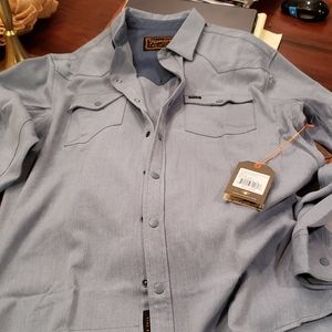 Howler Brothers Stockman Snapshirt. Brand new. Size Medium. Color: Bluestone